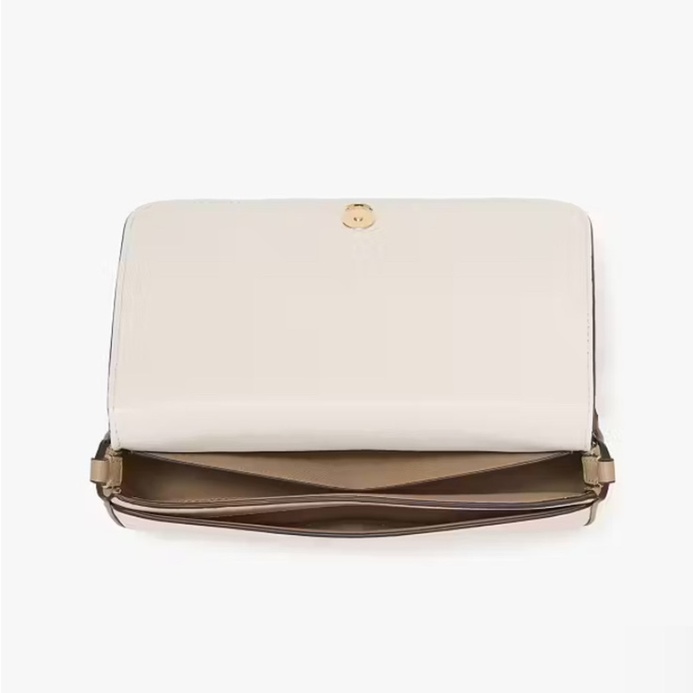 Kate Spade Devin Colorblocked Flap Chain Wallet Timeless Taupe Multi - Picture 16 of 16